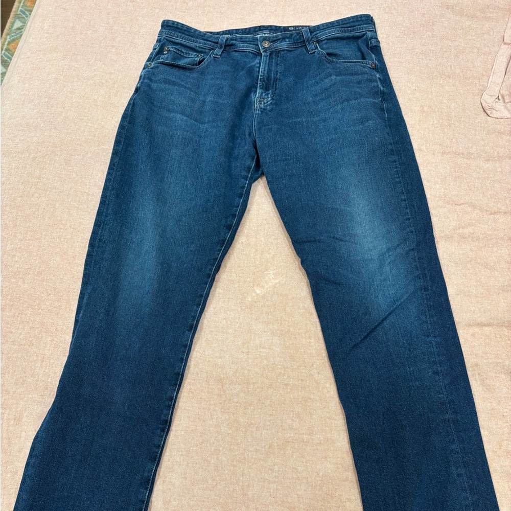 AG Adriano Goldschmied Dark Blue Straight Jeans